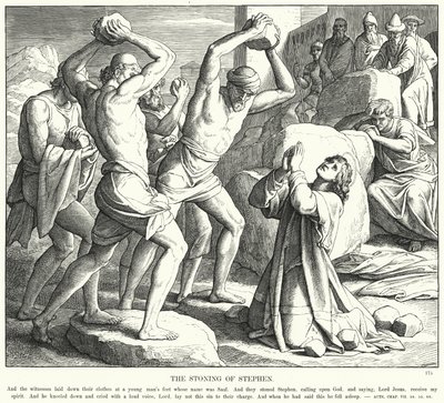 La Lapidación de Esteban de Julius (after) Schnorr von Carolsfeld