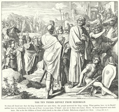 Las Diez Tribus se Rebelan contra Roboam de Julius (after) Schnorr von Carolsfeld