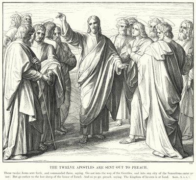 Los Doce Apóstoles son Enviados a Predicar de Julius (after) Schnorr von Carolsfeld