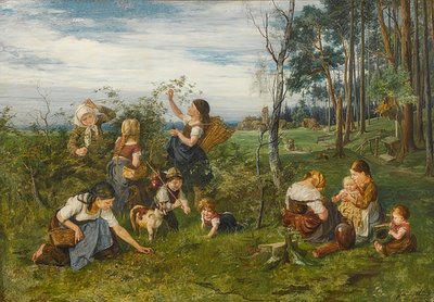 En las frambuesas. 1876 de Julius Adam