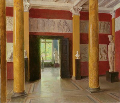 La Sala de Columnas en la parte antigua de la Kunsthalle de Hamburgo, 1928 de Julius August Friedrich Theodor von Ehren