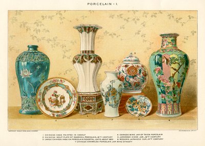 Porcelanas asiáticas por Julius Bien, c.1880 de Julius Bien