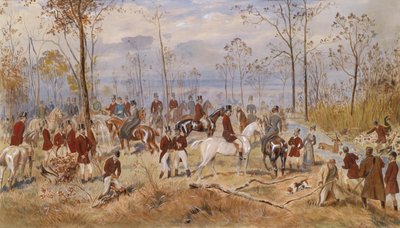 Caza de zorros, c. 1890 de Julius Blaas von
