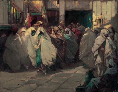 Escena callejera tunecina de Julius C. Rolshoven
