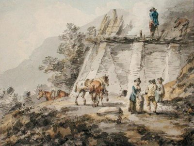 Un horno de cal de Julius Caesar Ibbetson