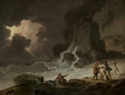 Una tormenta detrás de la Isla de Wight, 1790s de Julius Caesar Ibbetson