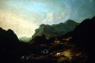 Vista del valle de St. John mirando hacia Saddleback, cerca de Keswick de Julius Caesar Ibbetson