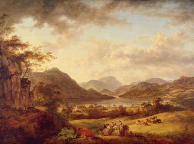Vista de Ullswater desde Gowbarrow, 1801 de Julius Caesar Ibbetson