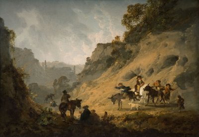Gitanos con una Carrera de Asnos, 1792 de Julius Caesar Ibbetson