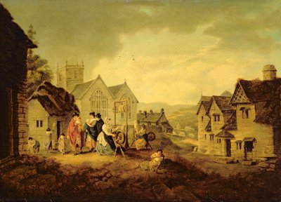 Llangollen (óleo sobre lienzo) de Julius Caesar Ibbetson