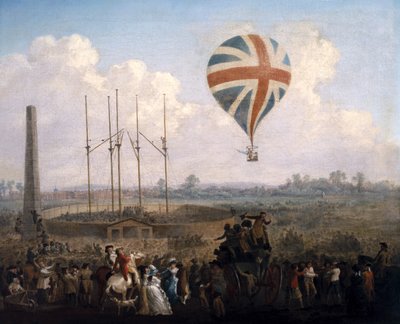 El nuevo globo de Mr. Lunardi, 29 de junio de 1785 de Julius Caesar Ibbetson