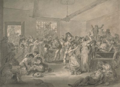 Los marineros se divierten y fríen relojes de Julius Caesar Ibbetson