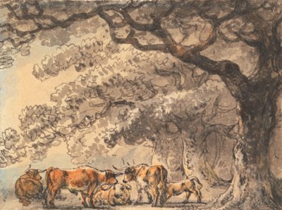 Refugio para el ganado de Julius Caesar Ibbetson