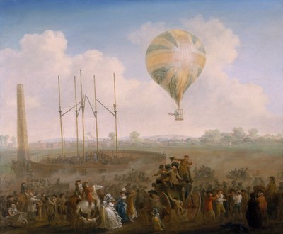 El ascenso del globo de Lunardi desde St George