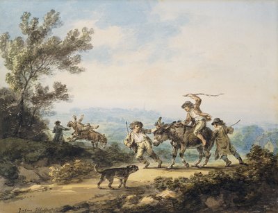 El burro recalcitrante, 1798 de Julius Caesar Ibbetson