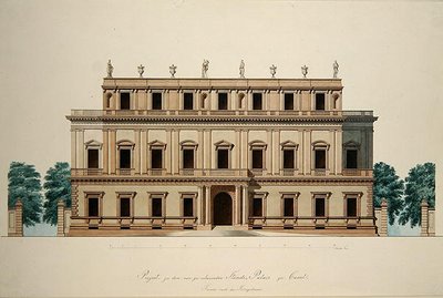 Diseño para la fachada frontal del Ayuntamiento de Kassel de Julius Eugen Ruhl