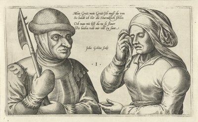 Adiós a un soldado Juegos de palabras sobre la relación entre el hombre y la mujer (título de la serie) de Julius Goltzius
