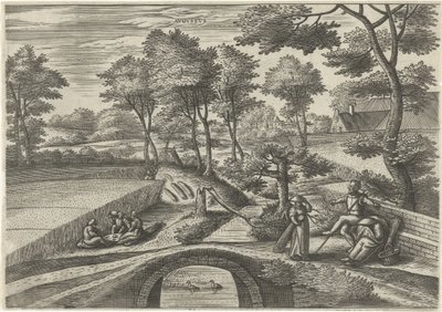 Agosto Avgvstvs (título en objeto) Los doce meses (título de la serie) de Julius Goltzius