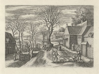 Febrero
Febrvari (título en el objeto)
Los doce meses (título de la serie) de Julius Goltzius