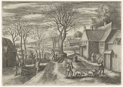 Febrero
Febrvarivs (título en el objeto)
Los doce meses (título de la serie) de Julius Goltzius