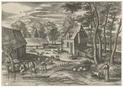Junio Ivnivs (título sobre objeto) Los doce meses (título de la serie) de Julius Goltzius