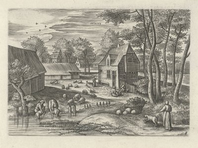 Junio Ivnivs (título sobre objeto) Los doce meses (título de la serie) de Julius Goltzius