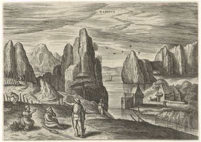 Marzo Martivs (título sobre objeto) Los doce meses (título de la serie) de Julius Goltzius