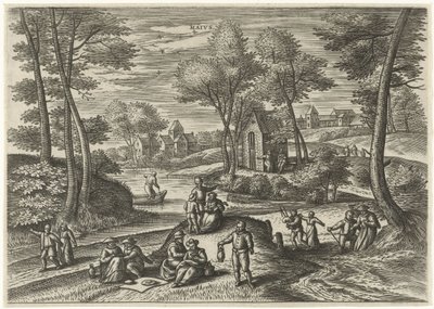 Mayo Maivs (título sobre el objeto) Los doce meses (título de la serie) de Julius Goltzius