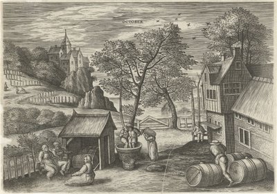 Octubre Octubre (título en objeto) Los doce meses (título de la serie) de Julius Goltzius