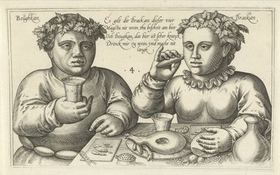 Lobezno y Bebedor Juegos de palabras sobre la relación entre el hombre y la mujer (título de la serie) de Julius Goltzius