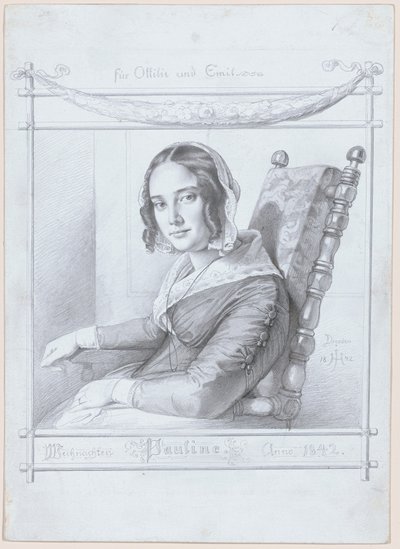 Pauline, la esposa del artista de Julius Hubner
