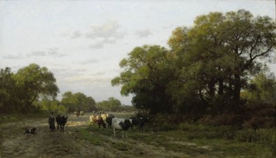 Paisaje en Drenthe de Julius Jacobus van de Sande Bakhuyzen