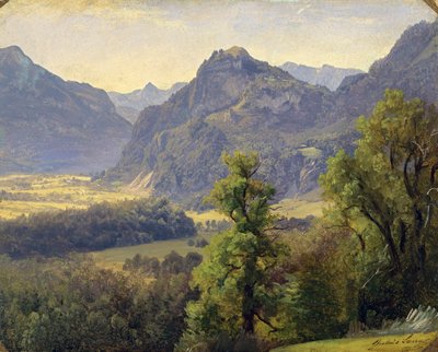 El Inn Valley cerca de Brannenburg de Julius Lange