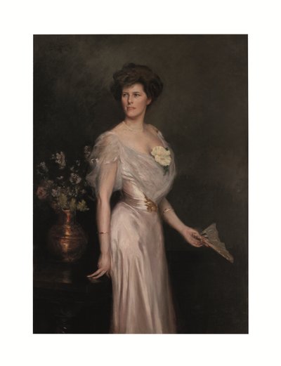 Mujer con abanico : Retrato de la Sra. Antonio Yznaga Stewart de Julius Leblanc Stewart