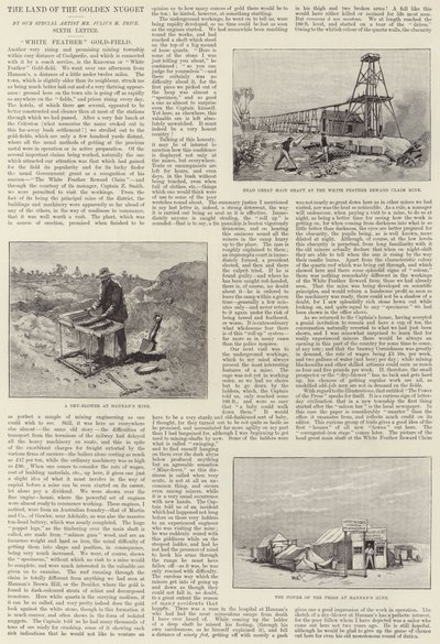 La tierra de la pepita de oro, campo de oro de White Feather de Julius Mandes Price