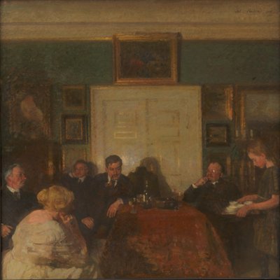 Una fiesta en la casa del artista de Julius Paulsen