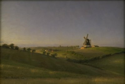 Paisaje en Kolding, Jutlandia, al atardecer de Julius Paulsen