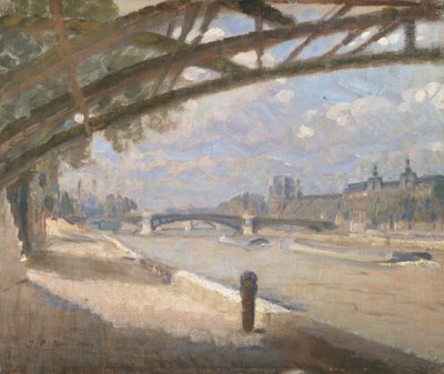 Bajo el Pont des Arts, París. Mediodía de Julius Paulsen
