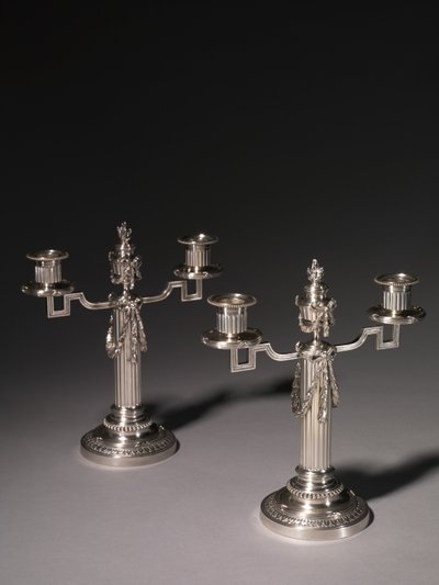 Candelabro, firma de Peter Carl Fabergé de Julius Rappoport