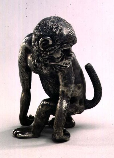 Figura de un mono hecho para Fabergé, c.1896-1908 de Julius Rappoport