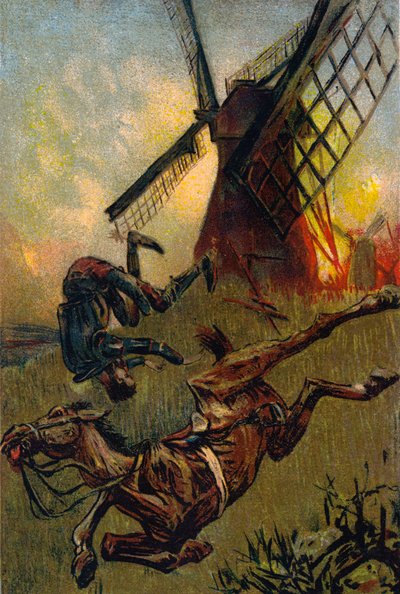 Ilustración para Don Quijote de Julius Schlattmann