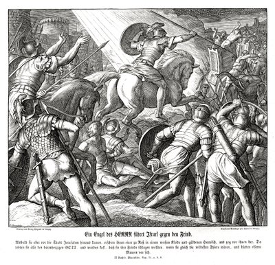 Un ángel guía a los israelitas, 2 Macabeos de Julius Schnorr von Carolsfeld