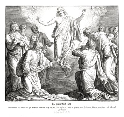Ascensión de Cristo, Evangelio de Lucas de Julius Schnorr von Carolsfeld