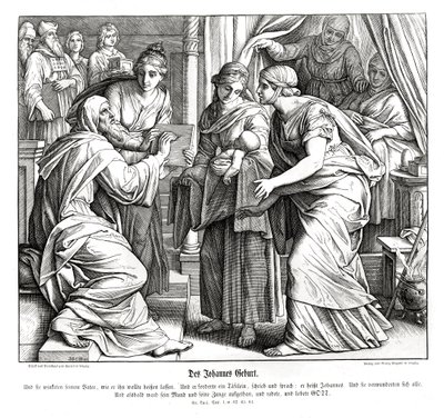 Nacimiento de Juan, Evangelio de Lucas de Julius Schnorr von Carolsfeld
