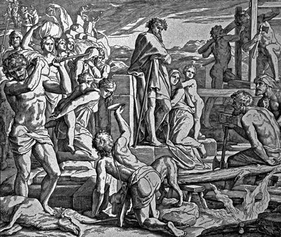 Caín construyó la ciudad de Enoc de Julius Schnorr von Carolsfeld