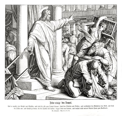 La limpieza del templo, Evangelio de Juan de Julius Schnorr von Carolsfeld