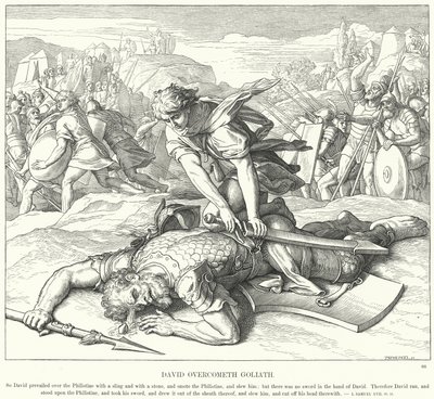 David vence a Goliat de Julius Schnorr von Carolsfeld