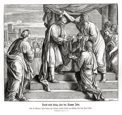 David se convierte en rey de Judá, 2 Samuel de Julius Schnorr von Carolsfeld
