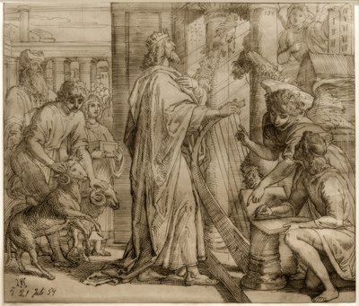 David, el salmista – Adoración de Julius Schnorr von Carolsfeld