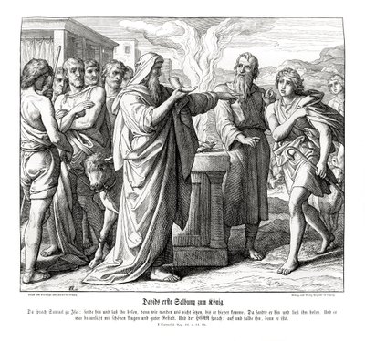 David es ungido como Rey de Israel de Julius Schnorr von Carolsfeld